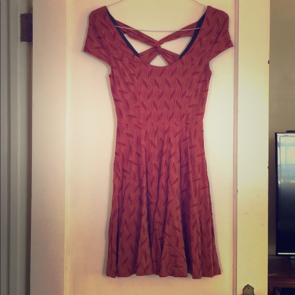 VTG Francesca’s Orange Dress with Blue